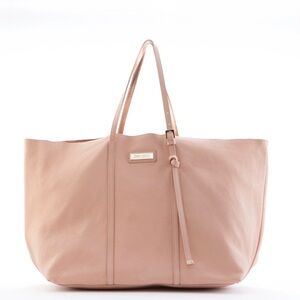 Jimmy Choo Blush Pink Calf Leather Shopper Tote Bag